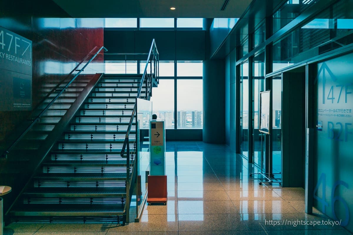 汐留卡雷塔大厦展望层的氛围