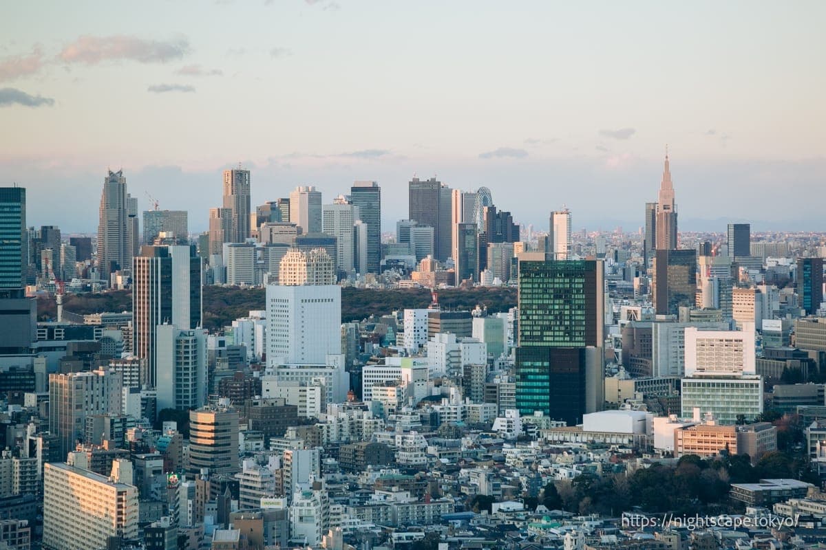 新宿方向的街景