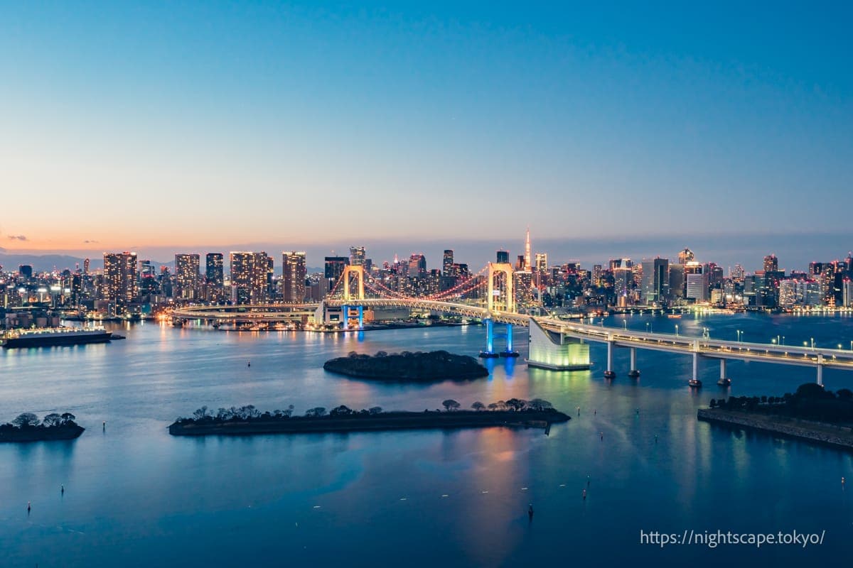 從富士電視台球體展望室 Hachitama眺望的夜景