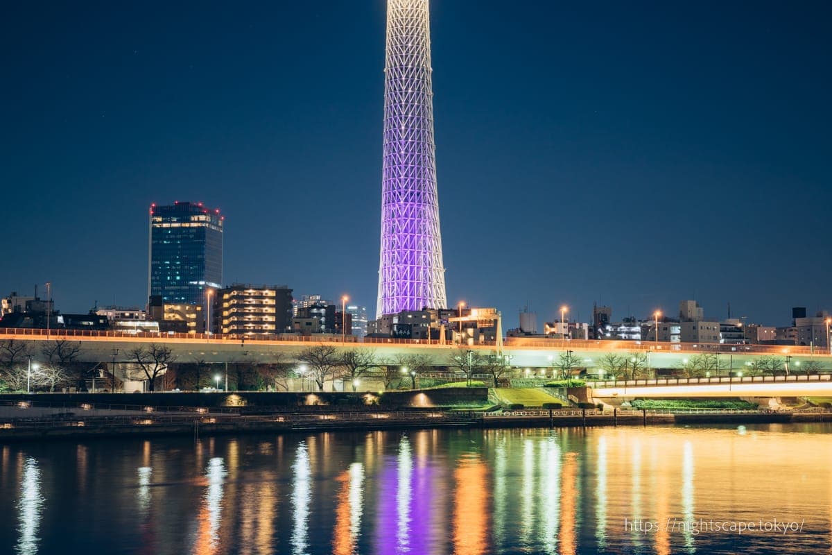 从樱桥上眺望东京晴空塔