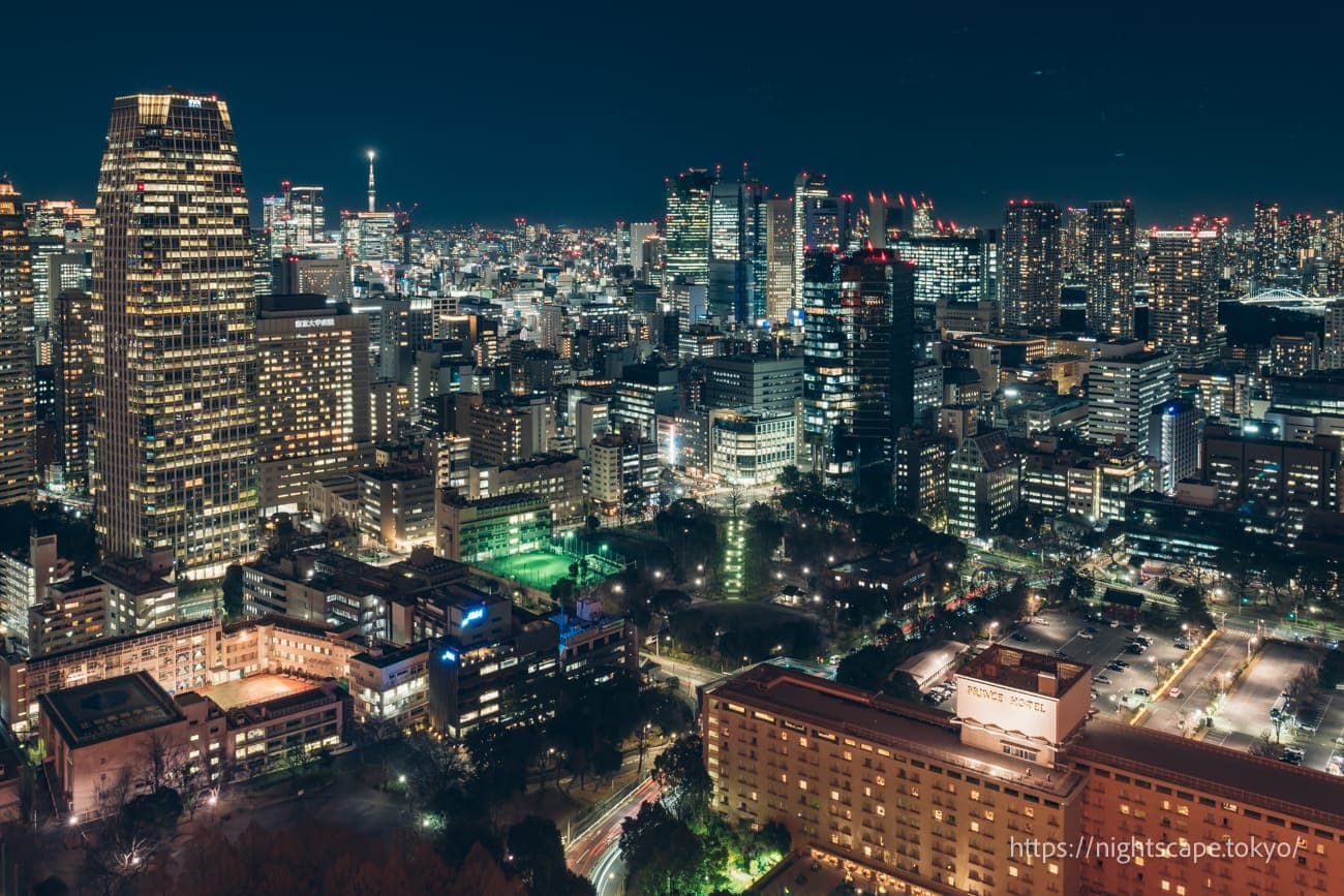 虎之门方面高层建筑群和王子酒店