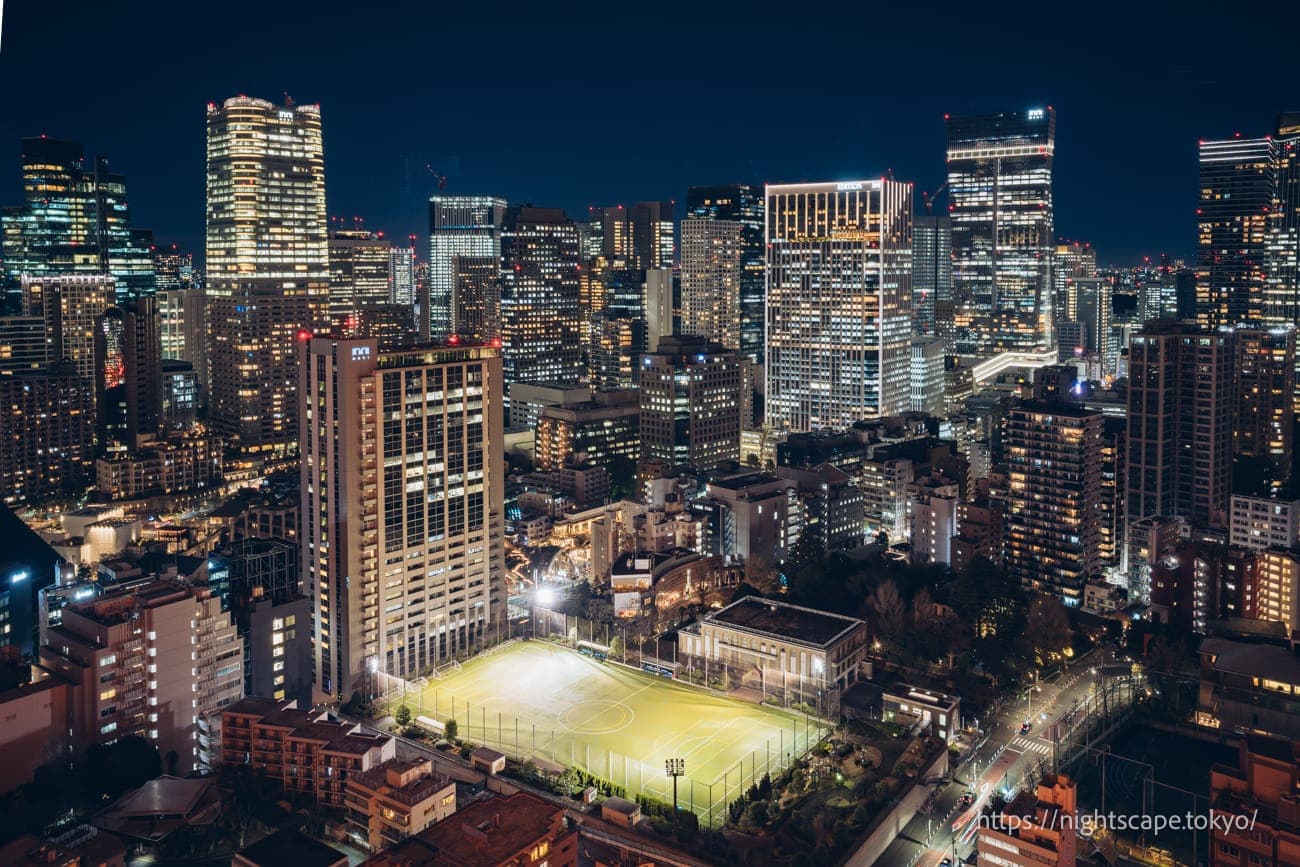 芝给水所公园和虎之门方面夜景