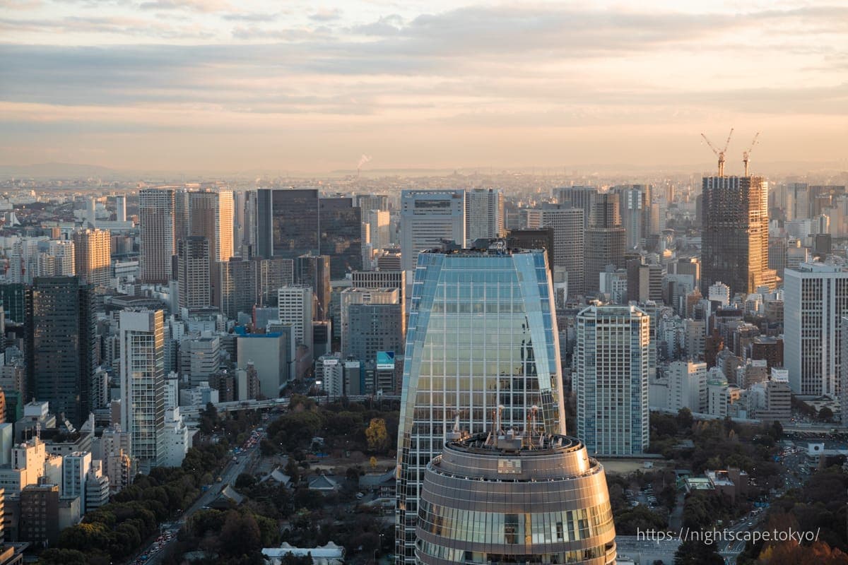 黄昏时分虎之门方向的景色