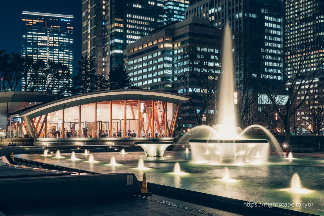 和田仓喷泉公园夜景