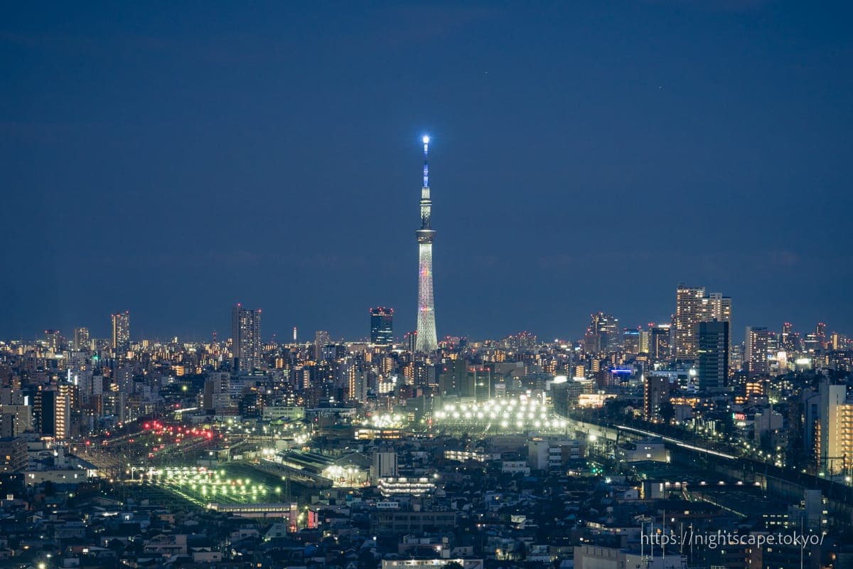 北十条展望大厅的夜景