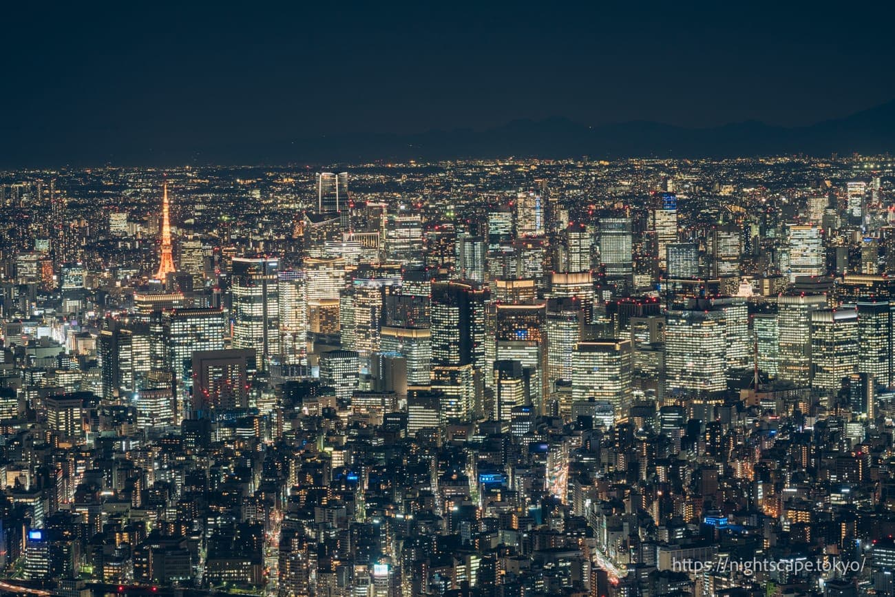 港区方向的摩天大楼群