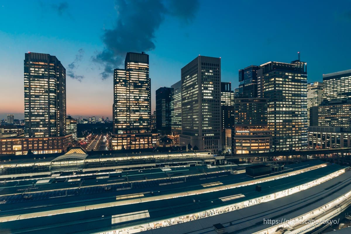 大丸东京店12楼展望区域的夜景