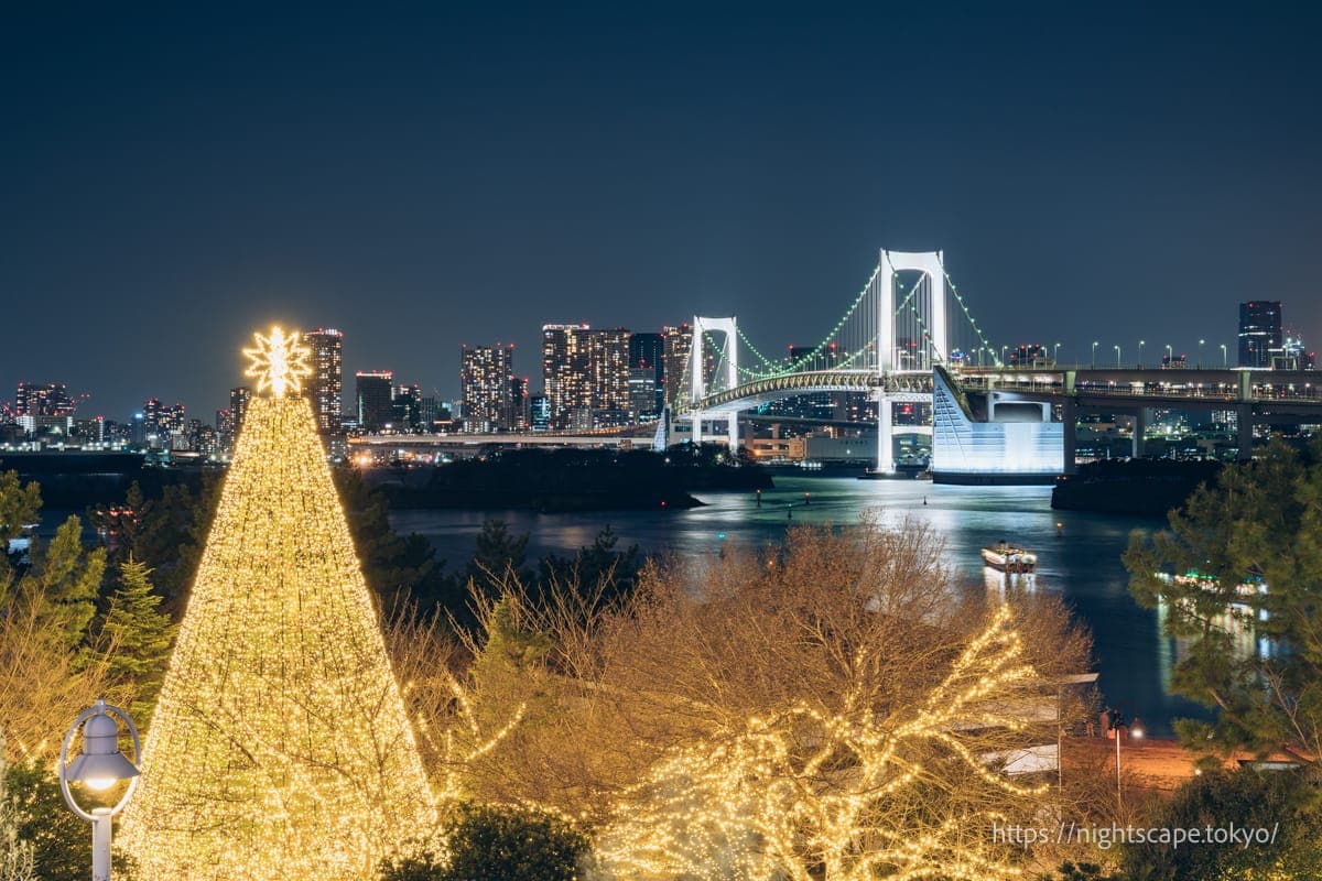 台场海滨公园的夜景灯饰