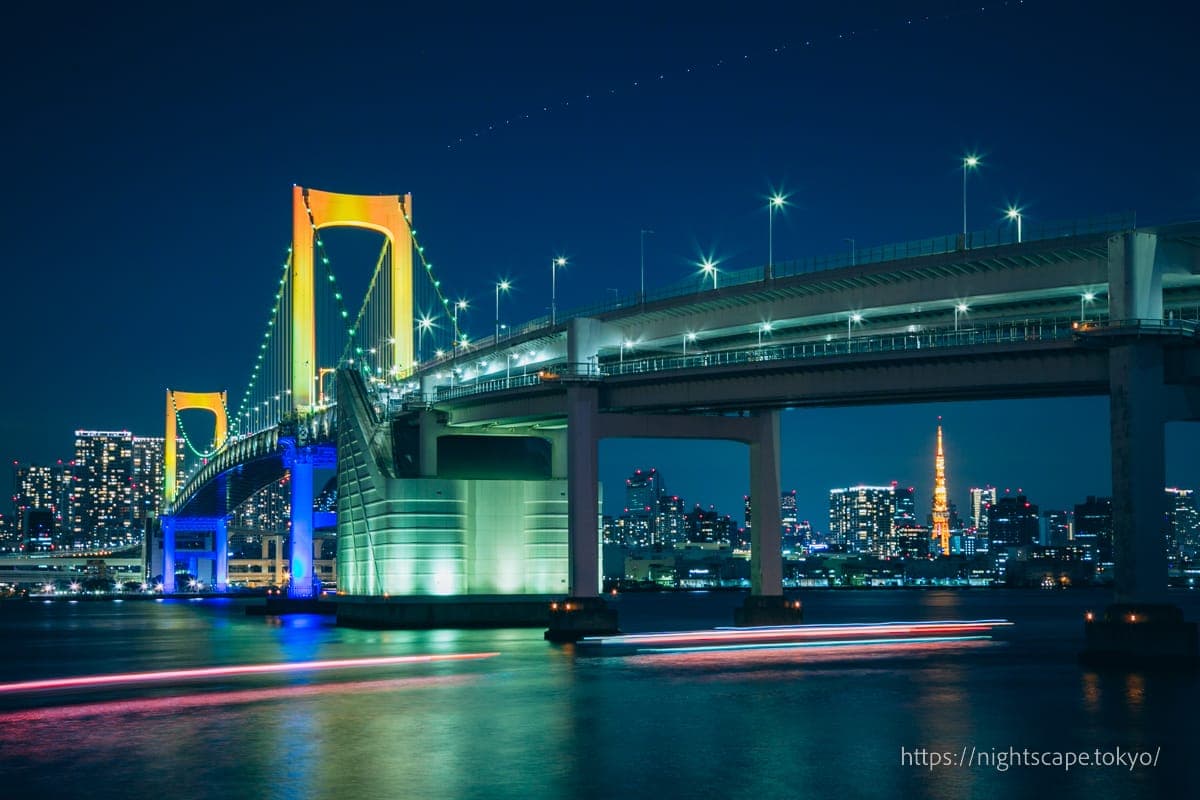 台场公园·第三台场史迹公园的夜景