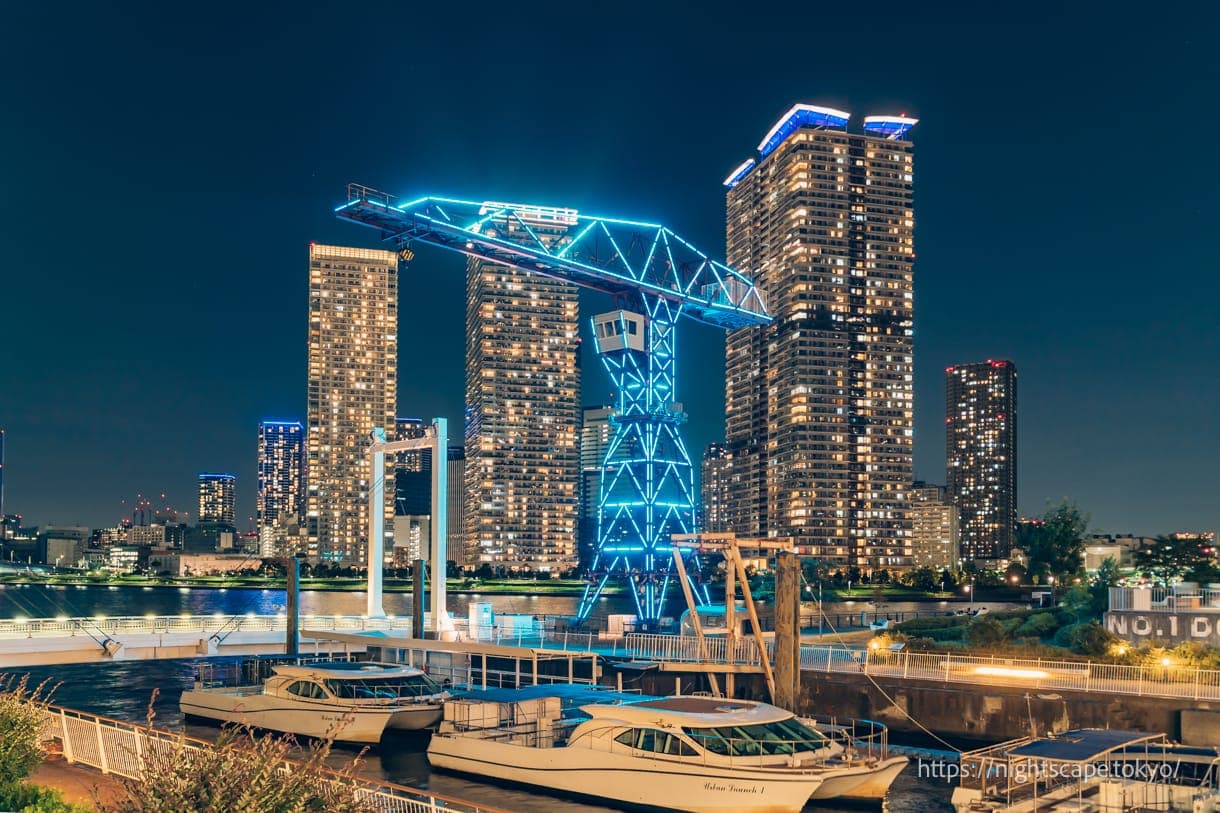 城市码头拉拉宝都丰洲的夜景