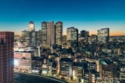 Nightscape of Shinjuku's high-rise buildings