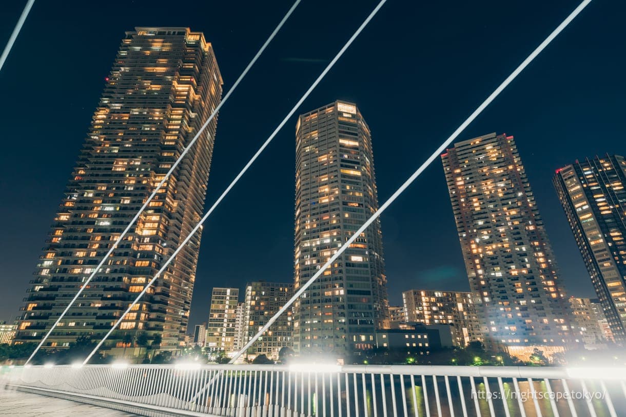 从辰巳樱桥眺望高层建筑群