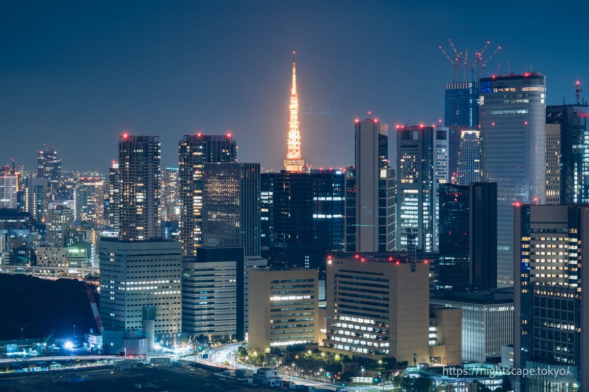 東京鐵塔與港區方向的夜景