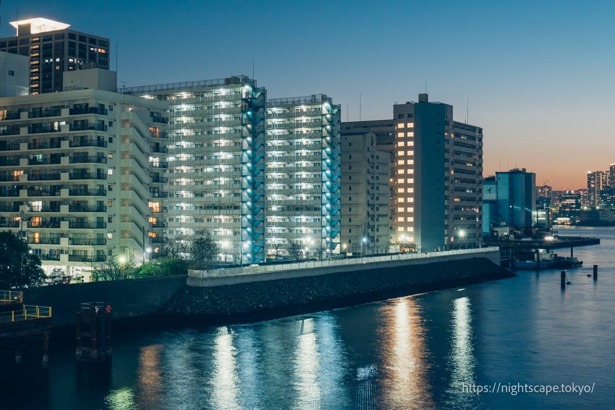 眺望中央區立勝鬨見晴公園