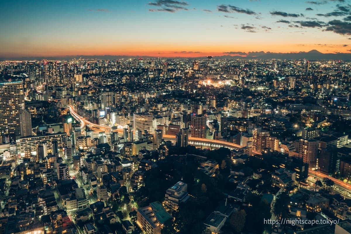 從麻布台之丘俯瞰的夜景