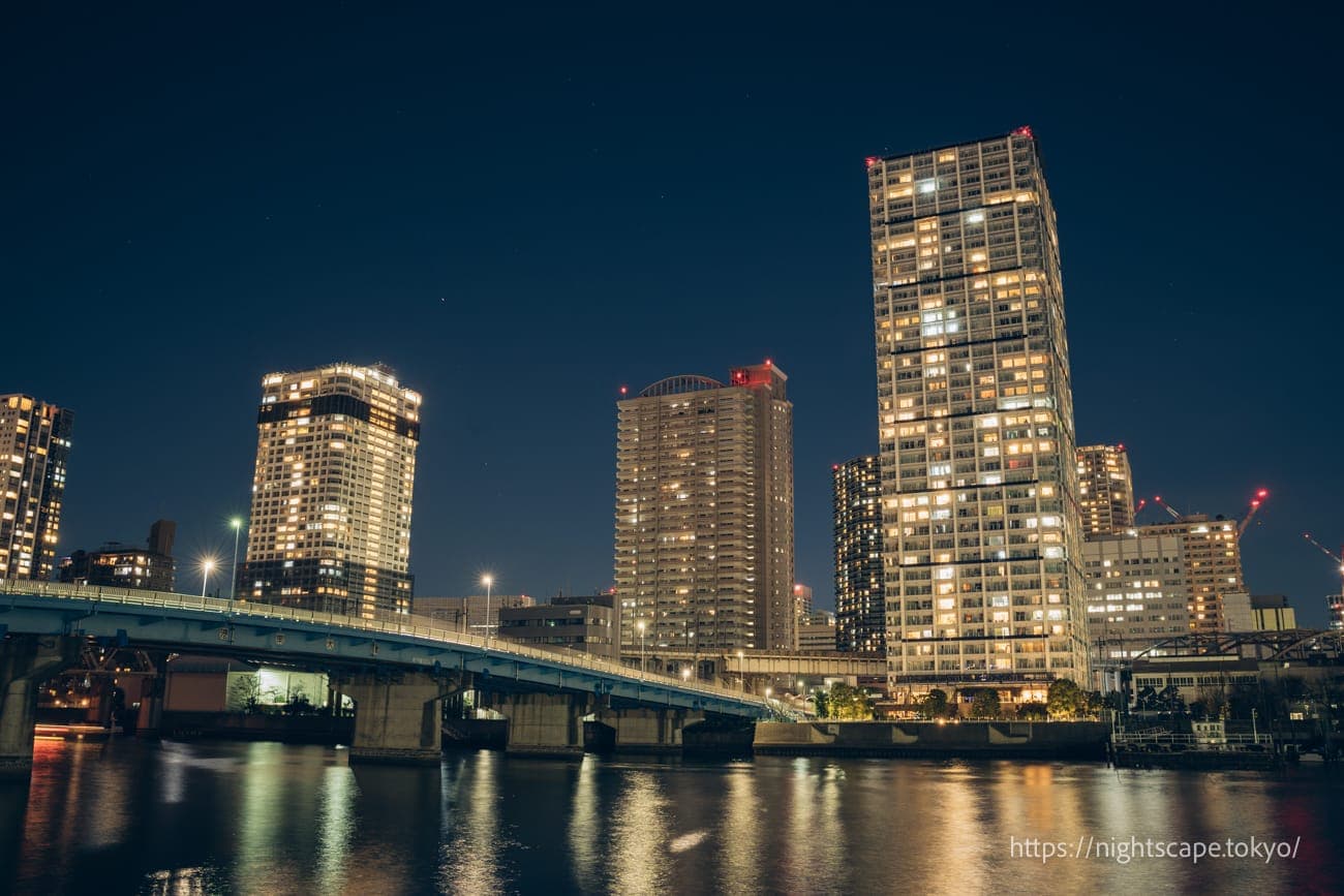 从对岸拍摄海湾微风花园和海湾塔