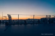 Haneda Airport Gulliver's Deck at sunset