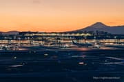 Night view from Haneda Airport Terminal 1 observation deck