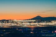Night view from Haneda Airport Terminal 1 observation deck