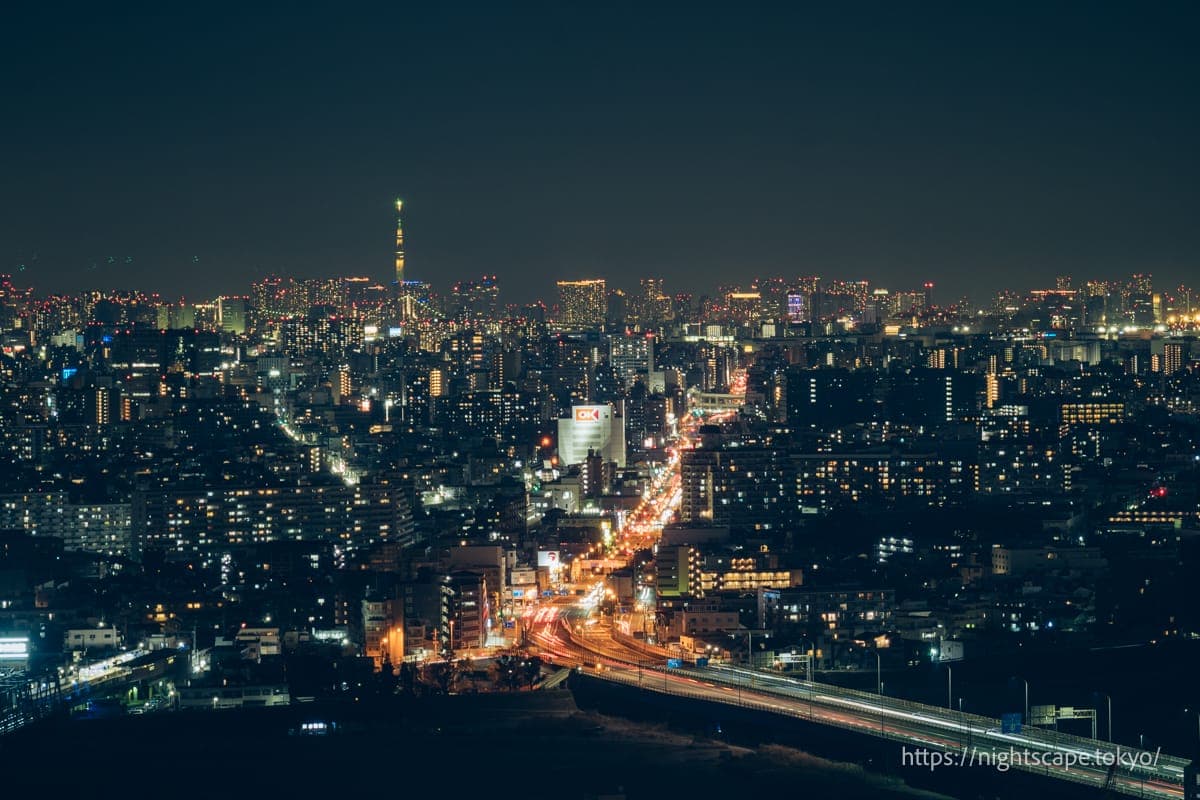 晴空塔所在浅草·两国方向的夜景