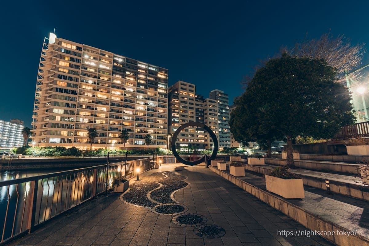 公园之家品川住宅大厦的夜景