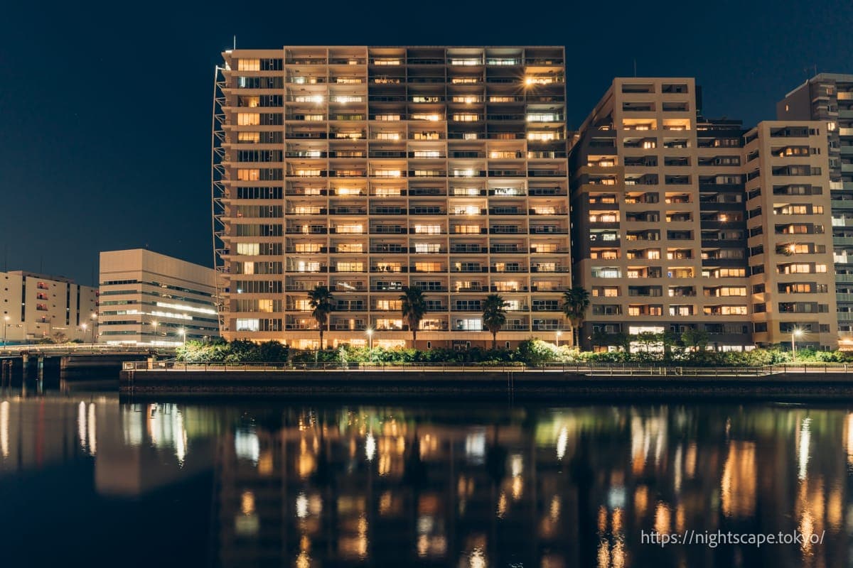 公园之家品川住宅大厦的夜景