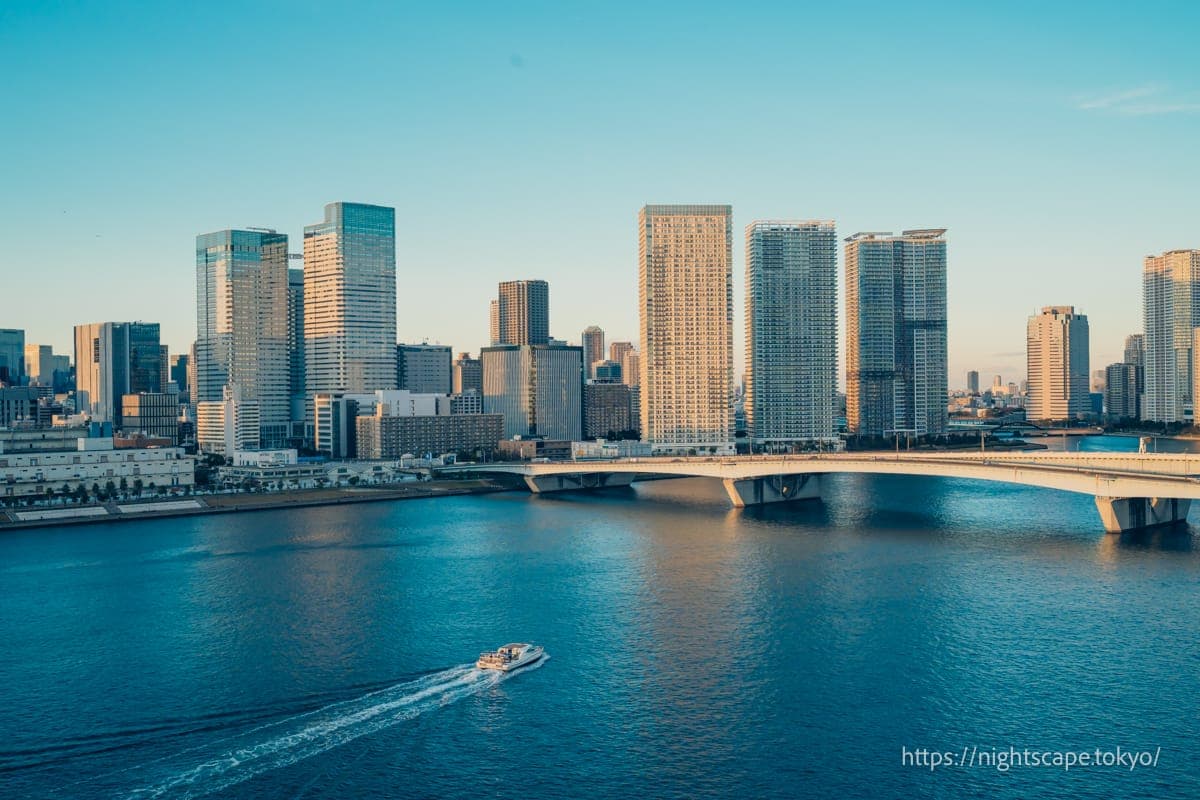 晴海大桥方向的街景