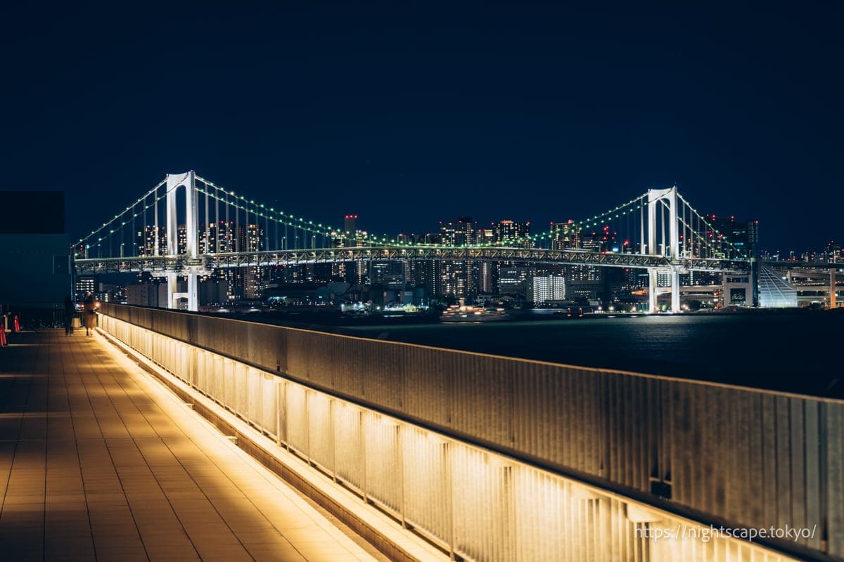 亮灯的彩虹大桥