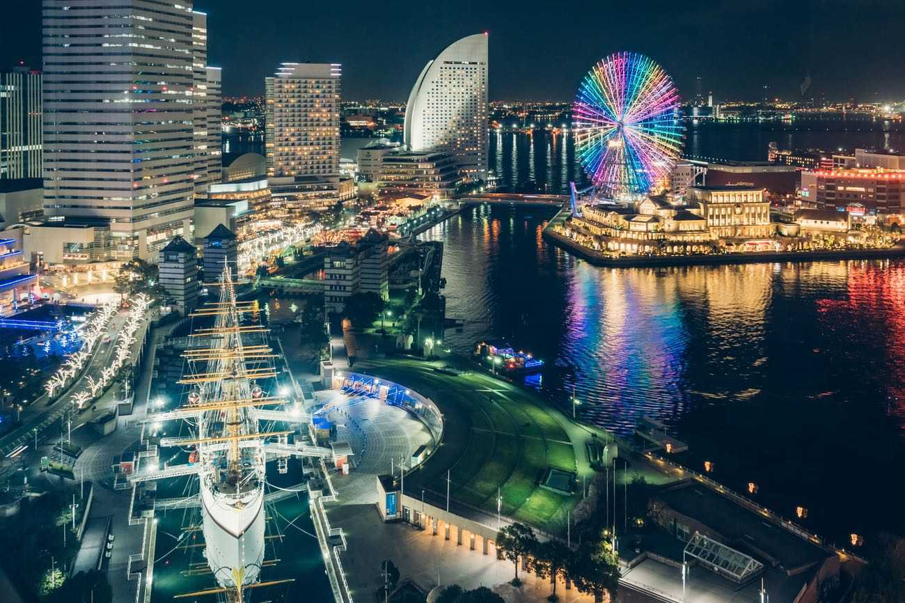 横滨新大谷优质酒店的夜景