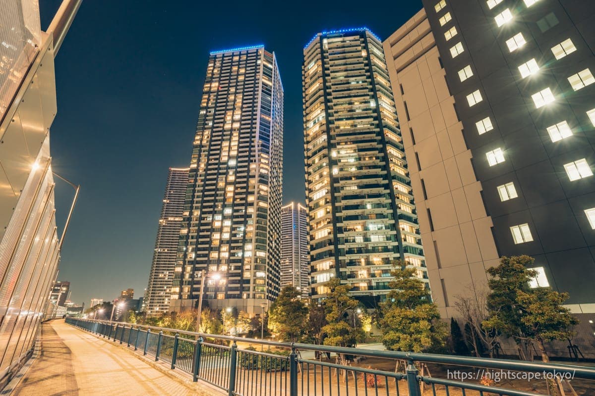 从黎明大桥眺望晴海地区的摩天大楼