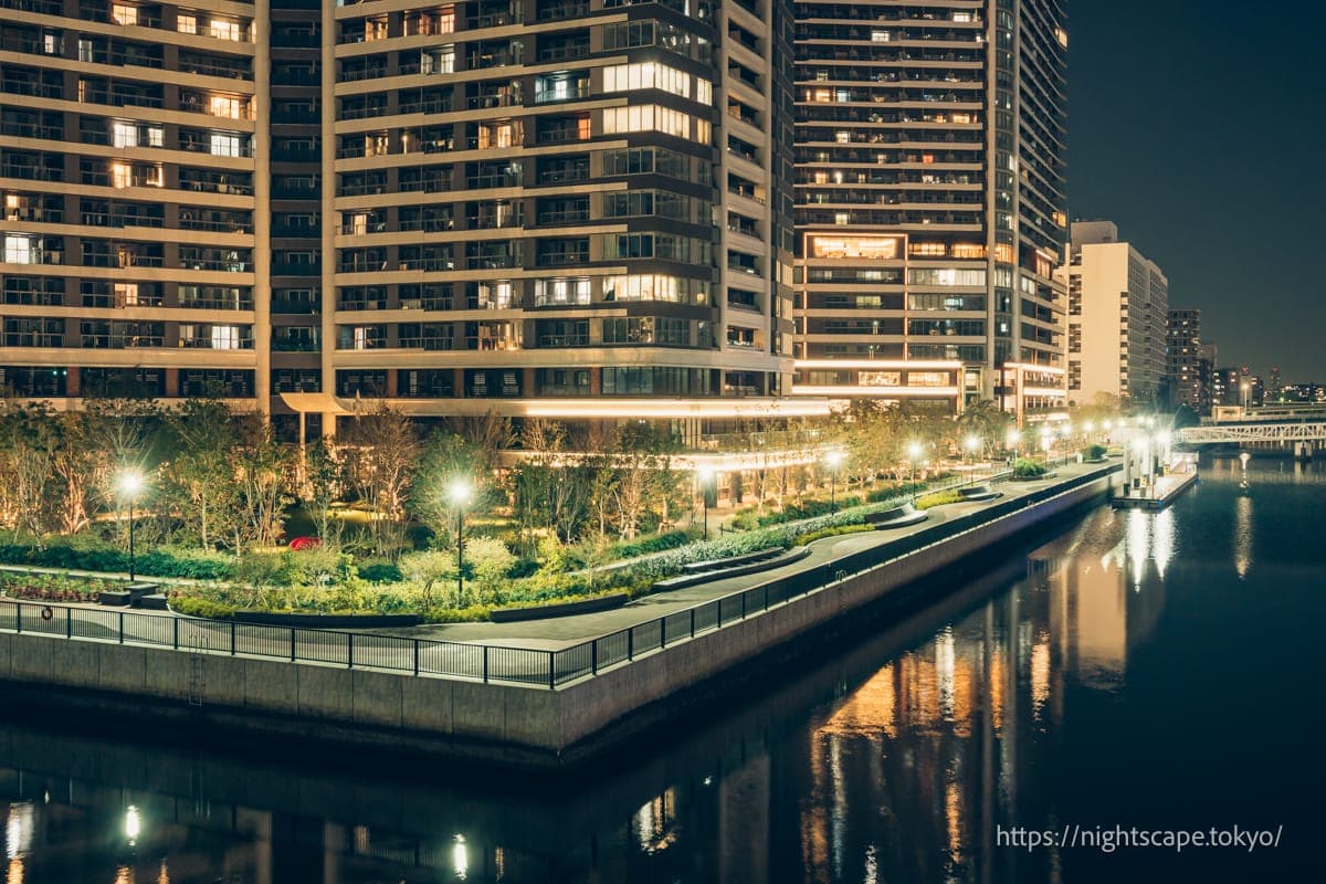 公园大厦胜鸢周边的夜景