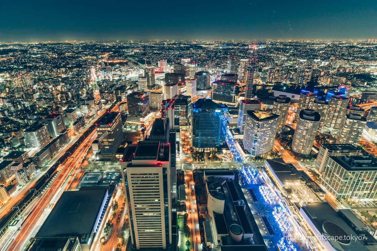横滨站方面的夜景