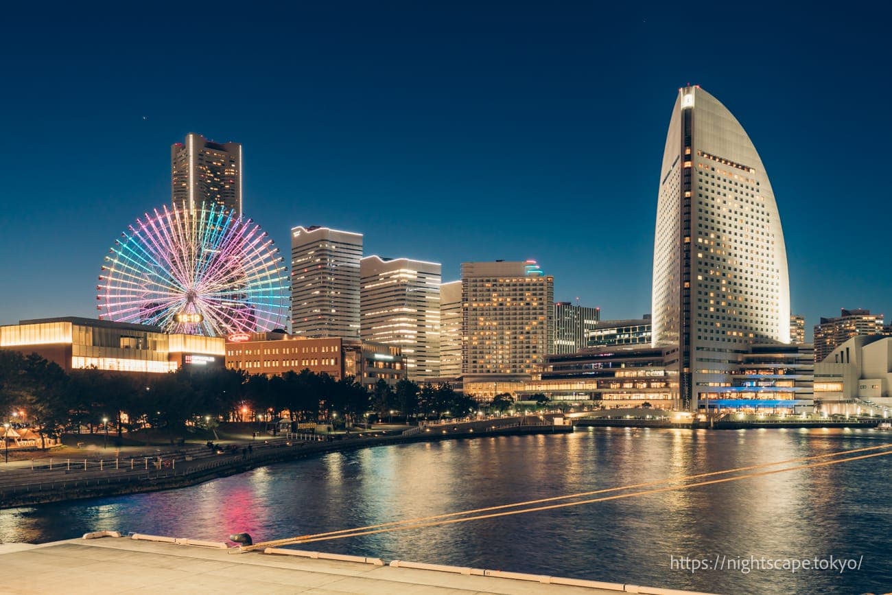 横滨锤头公园的夜景