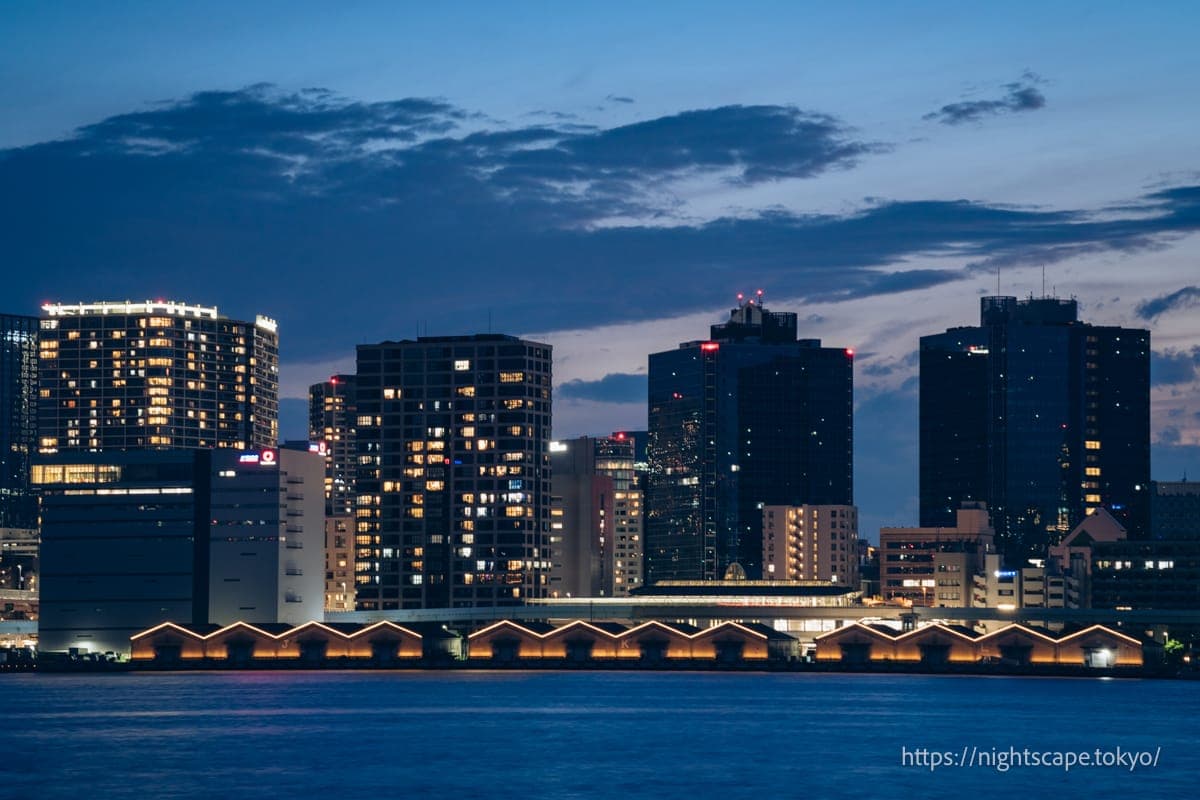 港区方向的大楼夜景