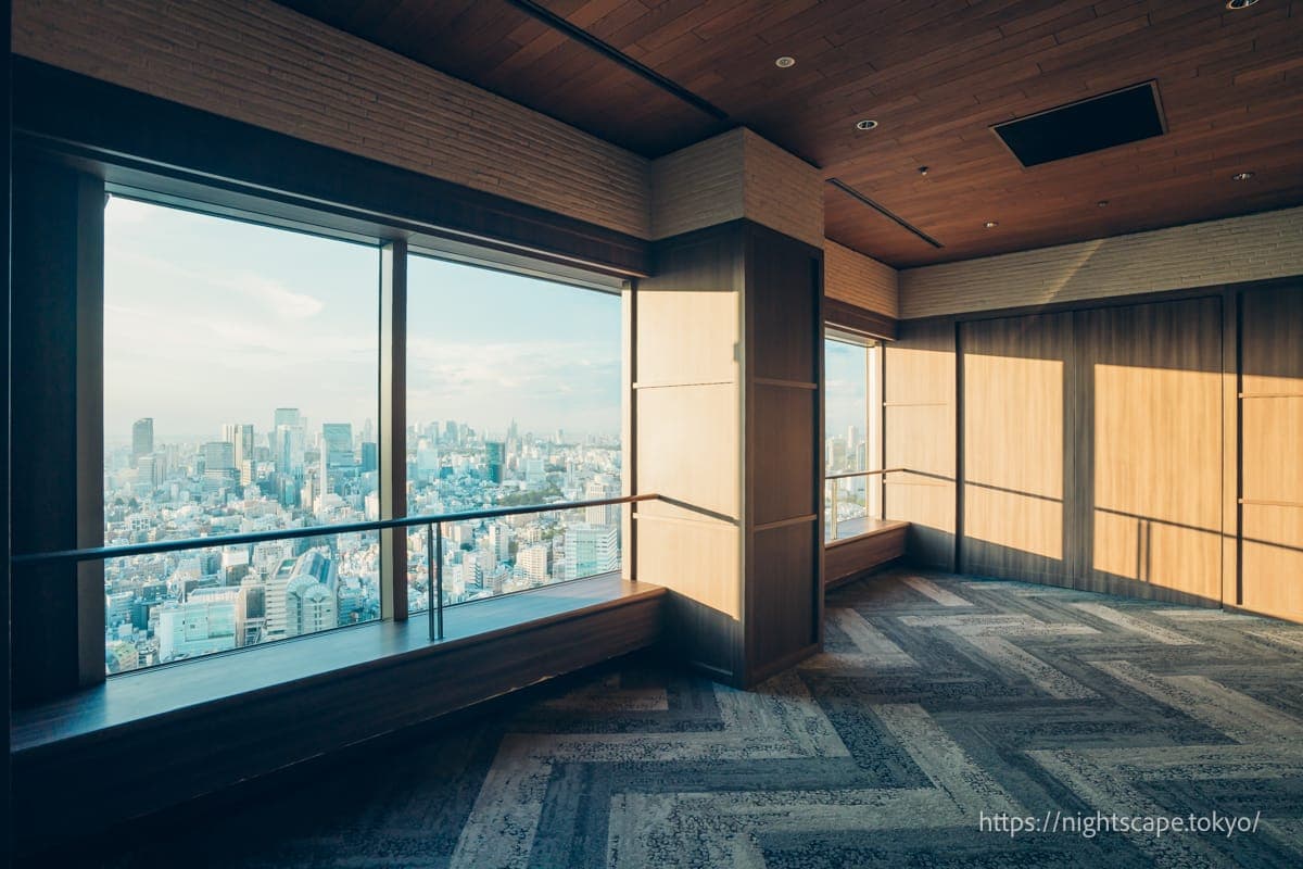 惠比寿花园广场电梯附近的展望区域