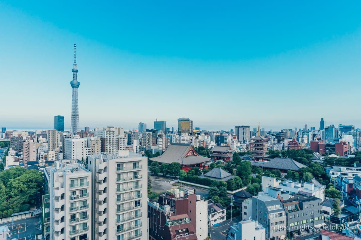 东京浅草钗酒店的景观