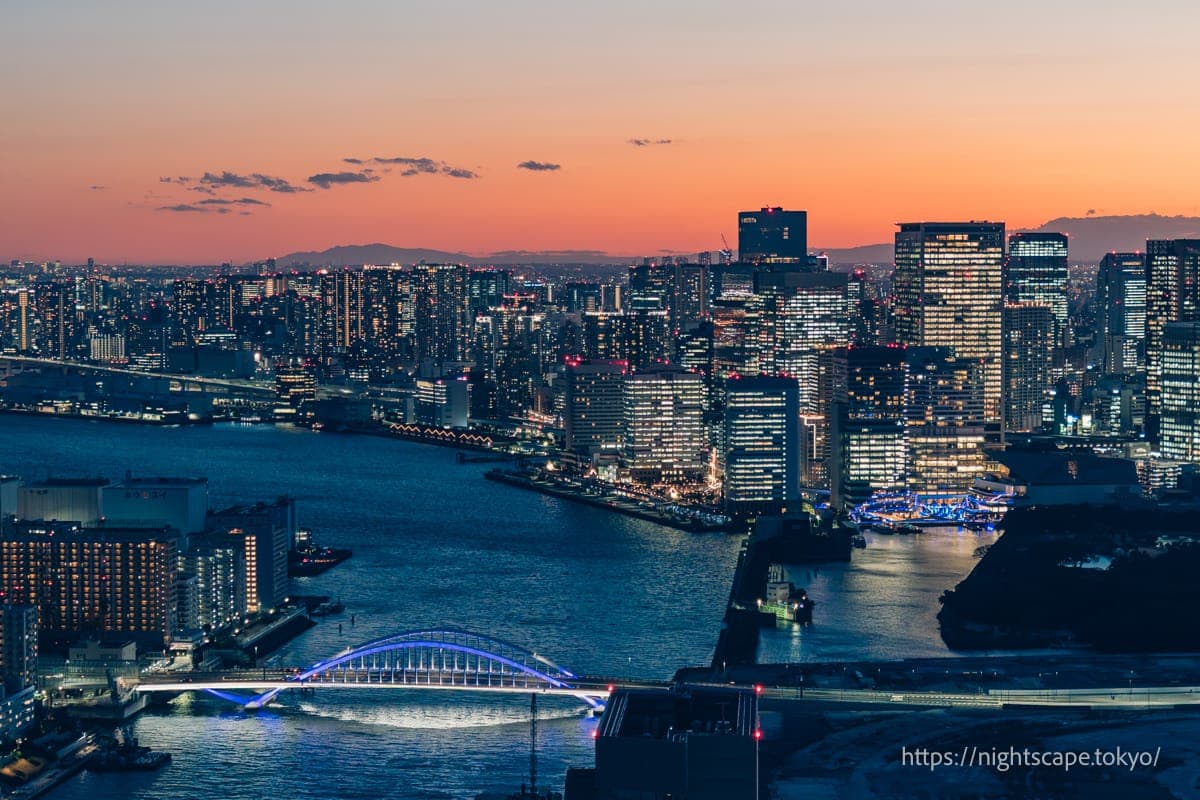 築地大橋與汐留高樓群