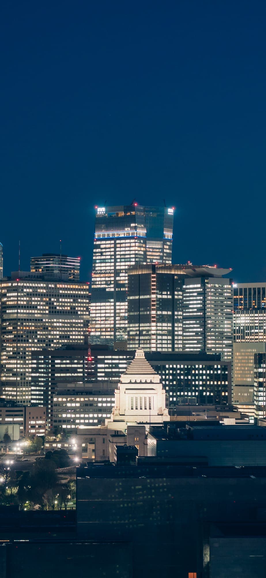 Illuminated National Diet Building