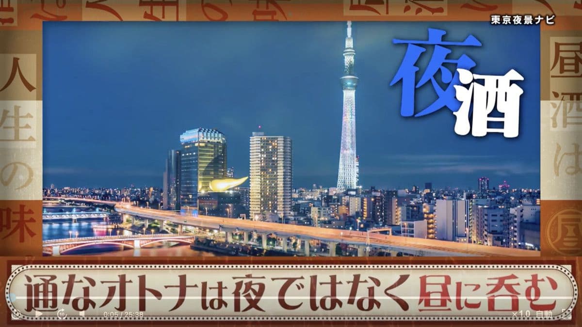 BS TBS「昼酒」延时视频提供