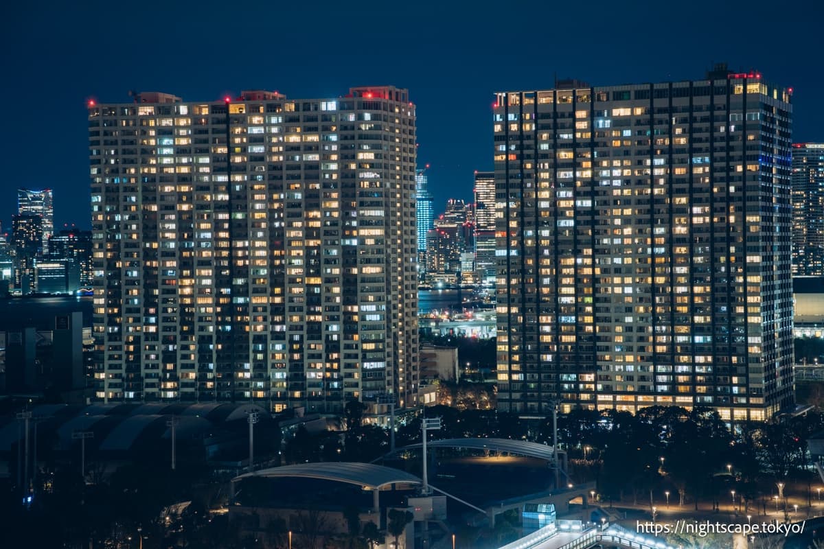 晴海方向的大楼夜景
