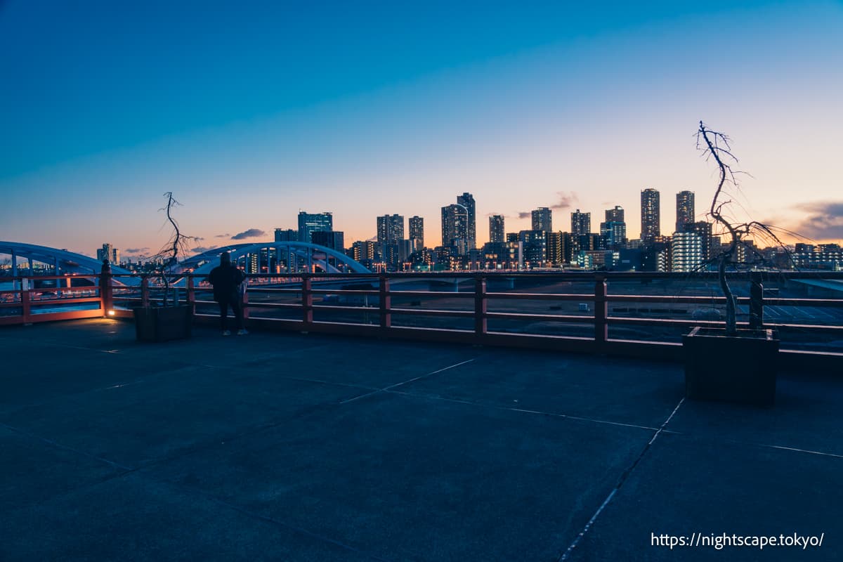 多摩川浅间神社观景台的氛围