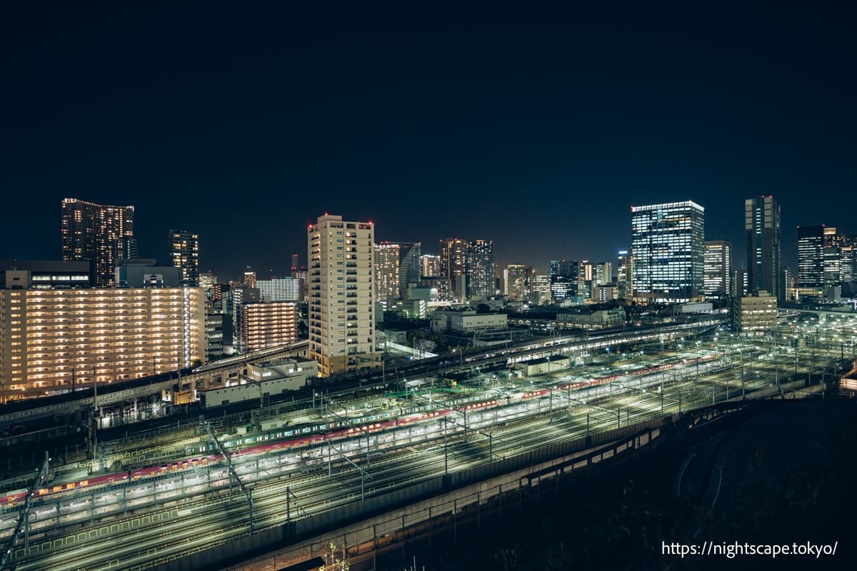 從MoN高輪（賞櫻露台・賞月露台）眺望的夜景