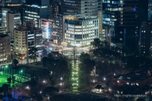 View from the Tokyo Tower Observation Deck, Shibakoen 4.