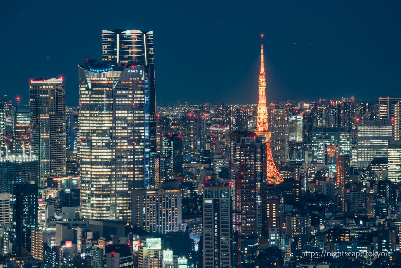 Tokyo Tower and Azabudai Hills