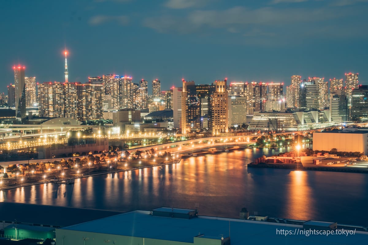 Night view toward Shin-Kiba