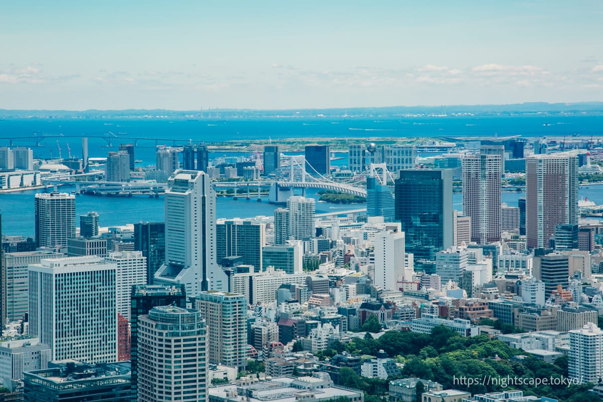 View of the city towards Odaiba