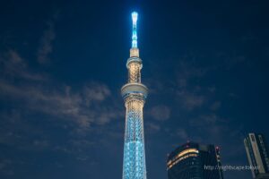 Tokyo Sky Tree viewed from Nishijuken Bridge