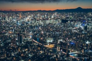 View from the Tokyo Sky Tree observation corridor