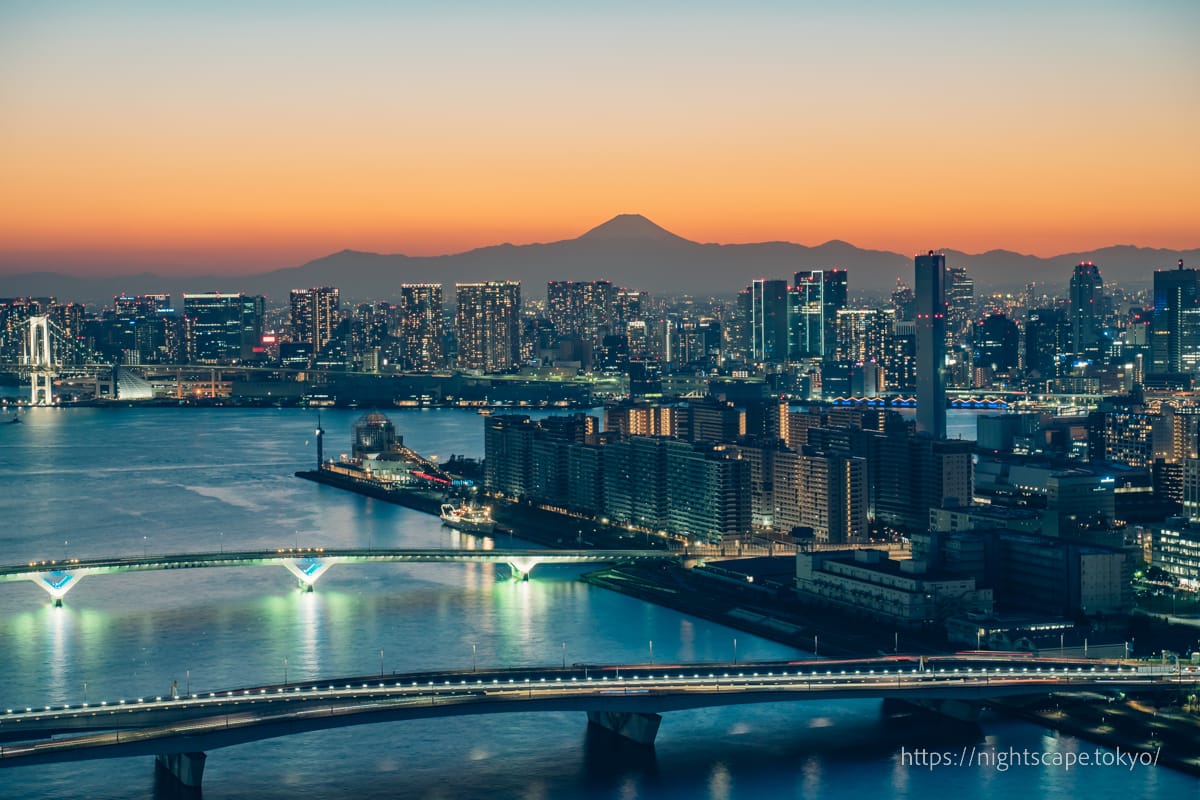 Fuji at sunset