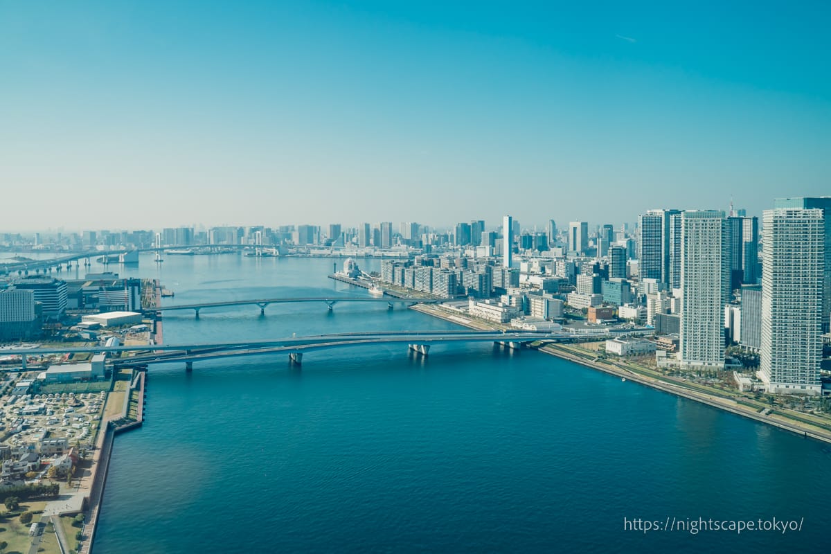 View from a guest room at Mitsui Garden Hotel Toyosu Premier